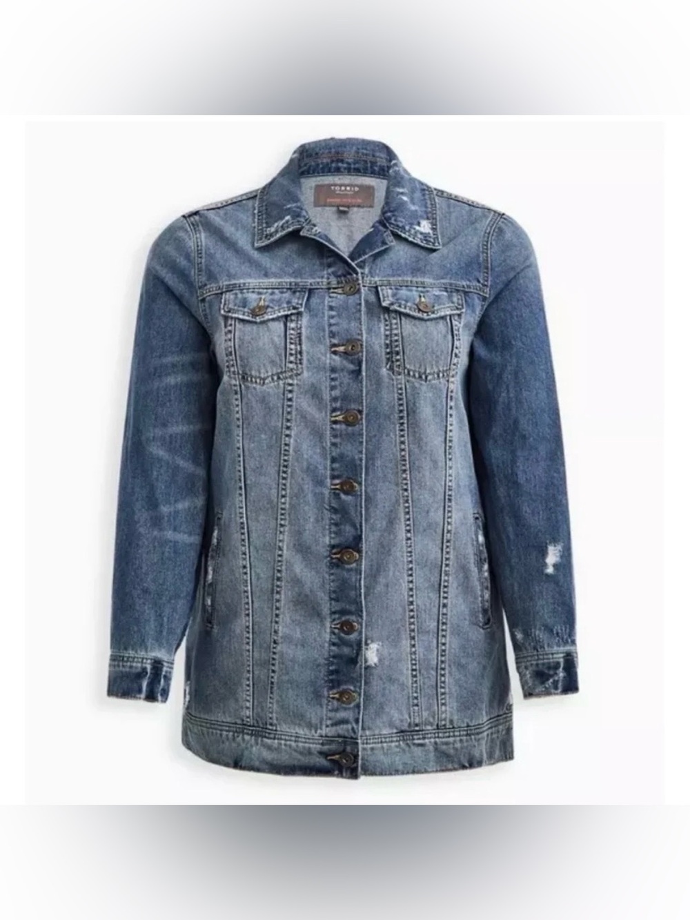Torrid Denim Longline Trucker Jacket Size 3X